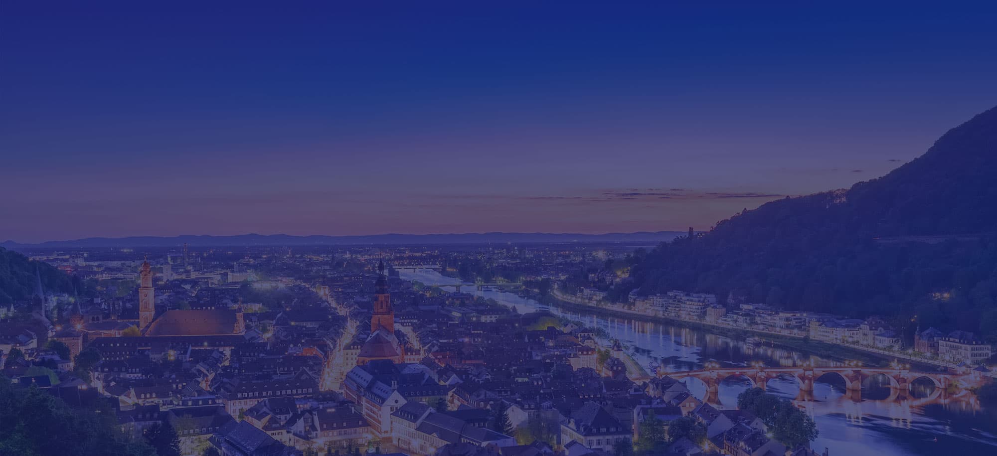 Heidelberg vom Neckar aus